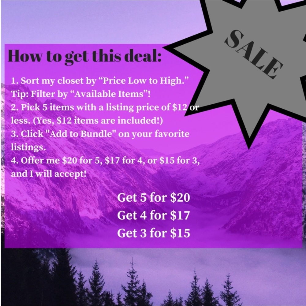 ONE WEEK ONLY.  EVERYTHING UNDER $12 MUST GO